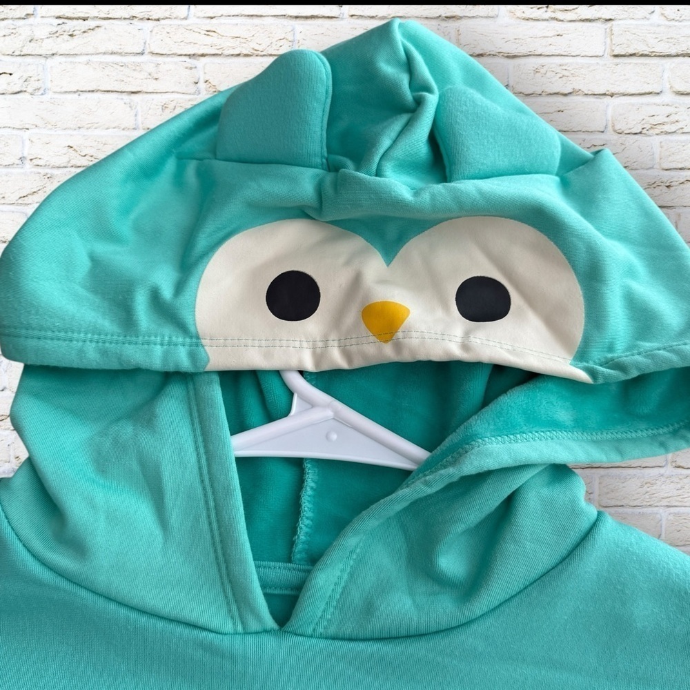NWT Owl SQUISHMALLOWS Teal Hooded Dress with Gold Star Accents size XL Kids - Picture 5 of 7